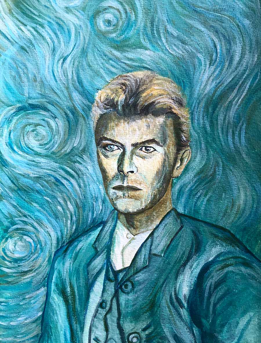 David Bowie im Van Gogh Stil