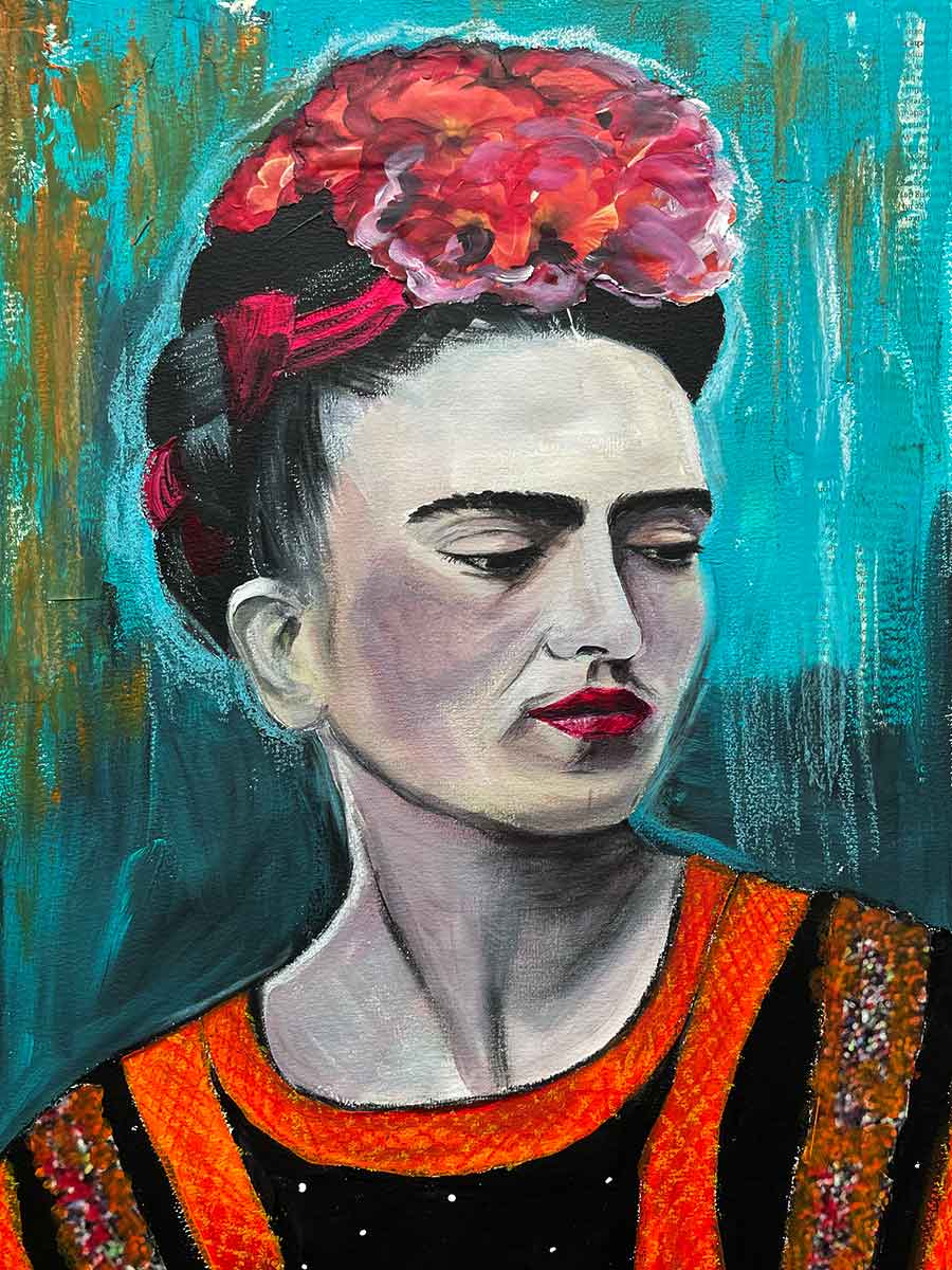 Frida Kahlo Portrait Mixed Media
